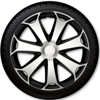 Puklice na kolesá Racing4 Mega Silver Black