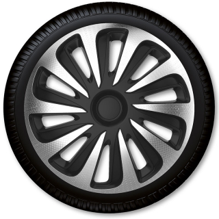 Puklice na kolesá Racing4 Caliber Carbon Silver Black