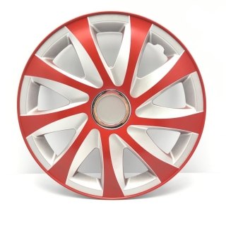 Puklice na kolesá NRM Drift EXTRA strieborná/červená 15"